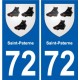 72 Saint-Paterne coat of arms sticker plate stickers city