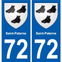 72 Saint-Paterne wappen aufkleber typenschild aufkleber stadt