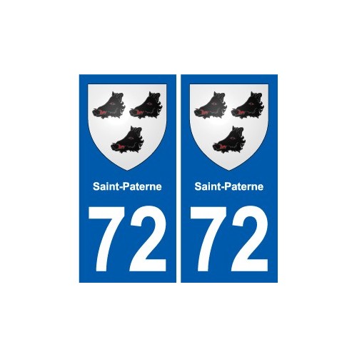 72 Saint-Paterne blason autocollant plaque stickers ville