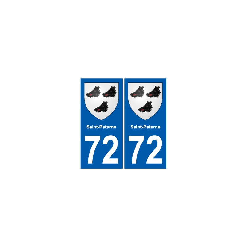72 Saint-Paterne wappen aufkleber typenschild aufkleber stadt