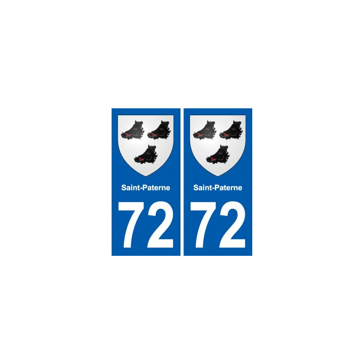 72 Saint-Paterne wappen aufkleber typenschild aufkleber stadt