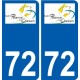 72 Saint-Paterne logo autocollant plaque stickers ville