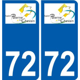72 Saint-Paterne coat of arms sticker plate stickers city