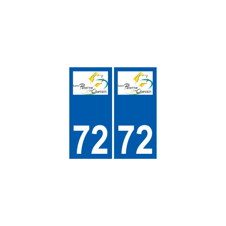 72 Saint-Paterne logo autocollant plaque stickers ville