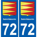 72 Saint-Saturnin stemma adesivo piastra adesivi città