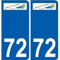 72 Saint-Saturnin coat of arms sticker plate stickers city