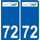 72 Saint-Saturnin logo autocollant plaque stickers ville
