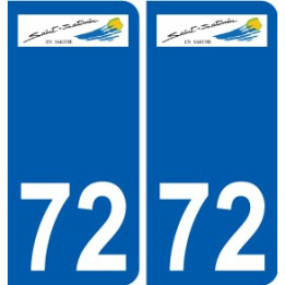 72 Saint-Saturnin logo autocollant plaque stickers ville