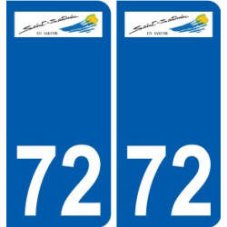 72 Saint-Saturnin coat of arms sticker plate stickers city