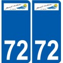 72 Saint-Saturnin logo autocollant plaque stickers ville