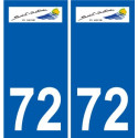 72 Saint-Saturnin coat of arms sticker plate stickers city