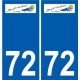 72 Saint-Saturnin stemma adesivo piastra adesivi città
