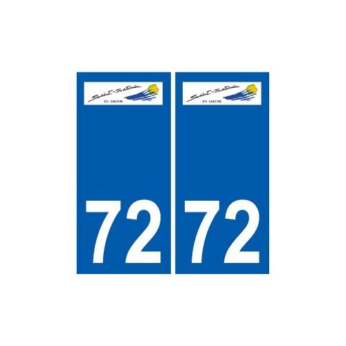 72 Saint-Saturnin logo autocollant plaque stickers ville