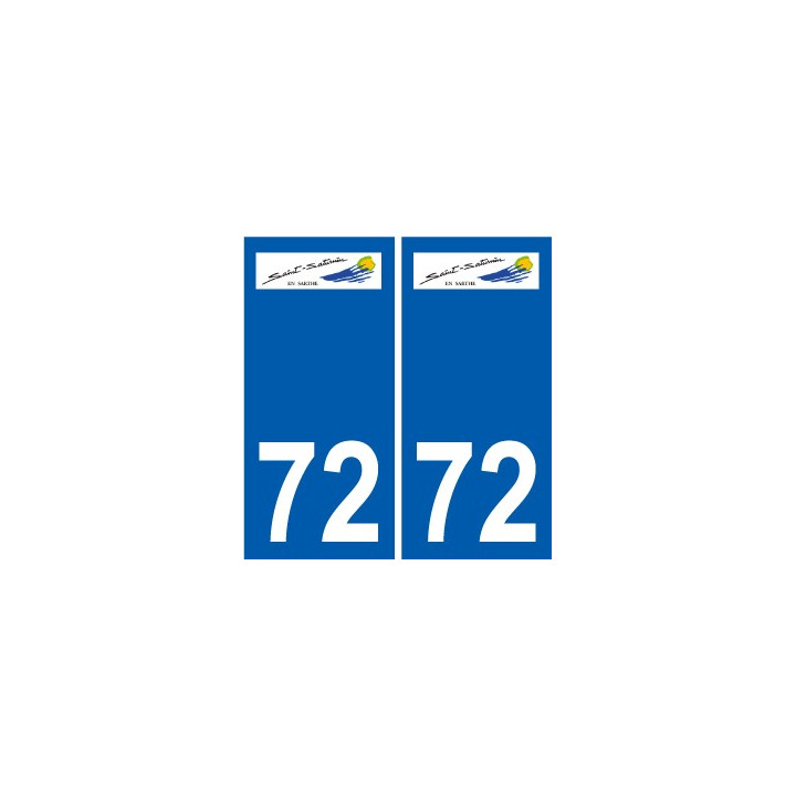 72 Saint-Saturnin logo autocollant plaque stickers ville