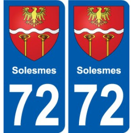 72 Solesmes wappen aufkleber typenschild aufkleber stadt