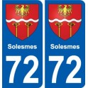 72 Solesmes wappen aufkleber typenschild aufkleber stadt