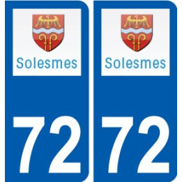 72 Solesmes logo autocollant plaque stickers ville