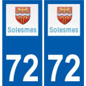 72 Solesmes wappen aufkleber typenschild aufkleber stadt