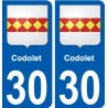 30 Penmarch blason autocollant plaque stickers ville