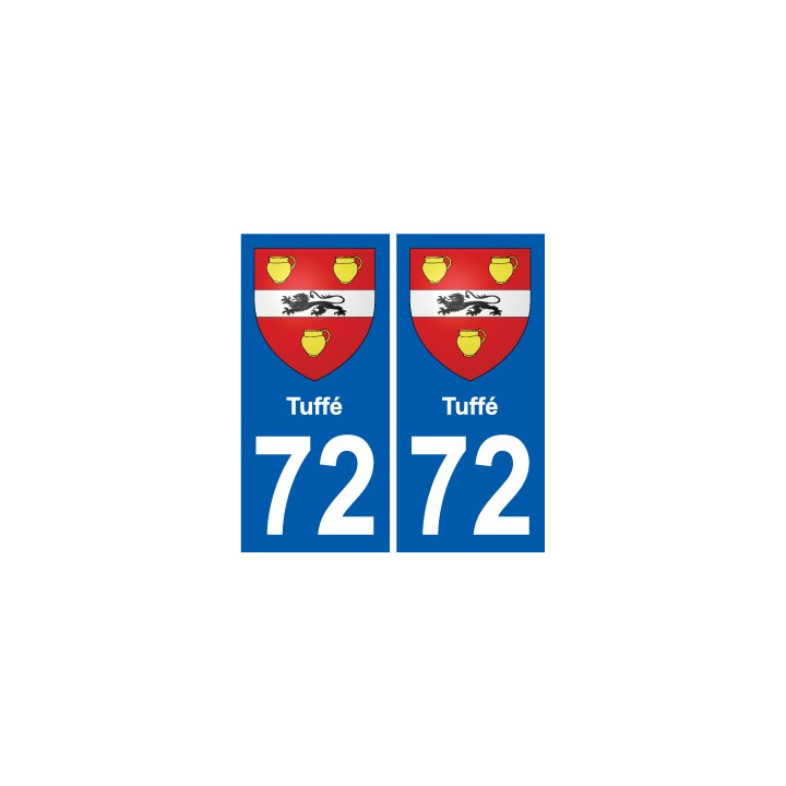 72 Tuffé blason autocollant plaque stickers ville