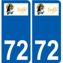 72 Tuffé wappen aufkleber typenschild aufkleber stadt