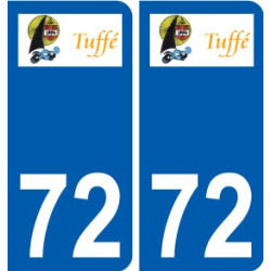 72 Tuffé coat of arms sticker plate stickers city
