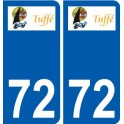 72 Tuffé stemma adesivo piastra adesivi città