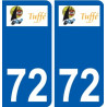 72 Tuffé logo autocollant plaque stickers ville