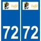 72 Tuffé logo autocollant plaque stickers ville