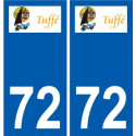 72 Tuffé wappen aufkleber typenschild aufkleber stadt