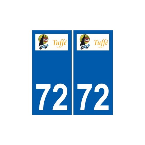 72 Tuffé logo autocollant plaque stickers ville