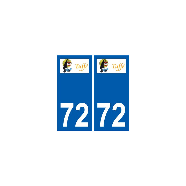 72 Tuffé logo autocollant plaque stickers ville