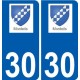 30 Penmarch logo autocollant plaque stickers ville