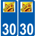30 Penmarch logo autocollant plaque stickers ville