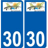 30 Penmarch logo autocollant plaque stickers ville