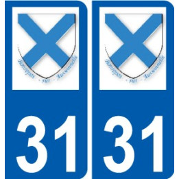 31 Penmarch logotipo de la etiqueta engomada de la placa de pegatinas de la ciudad