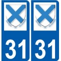 31 Penmarch logotipo de la etiqueta engomada de la placa de pegatinas de la ciudad