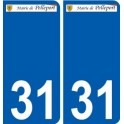 31 Penmarch logo autocollant plaque stickers ville