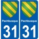 31 Penmarch blason autocollant plaque stickers ville