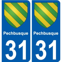 31 Penmarch escudo de armas de la etiqueta engomada de la placa de pegatinas de la ciudad