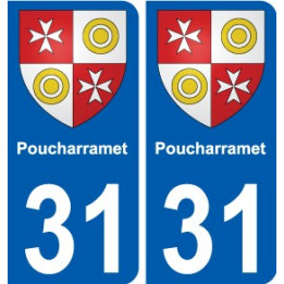31 Penmarch escudo de armas de la etiqueta engomada de la placa de pegatinas de la ciudad