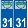 31 Penmarch logotipo de la etiqueta engomada de la placa de pegatinas de la ciudad