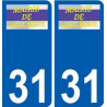 31 Penmarch logotipo de la etiqueta engomada de la placa de pegatinas de la ciudad