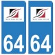 64 Saint-Jean-de-Luz logo autocollant plaque immatriculation ville
