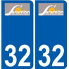 32 Penmarch logotipo de la etiqueta engomada de la placa de pegatinas de la ciudad