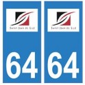 64 Saint-Jean-de-Luz logo autocollant plaque immatriculation ville