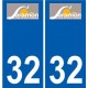 32 Penmarch logo autocollant plaque stickers ville