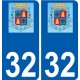 32 Penmarch logo autocollant plaque stickers ville