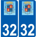 32 Penmarch logo autocollant plaque stickers ville