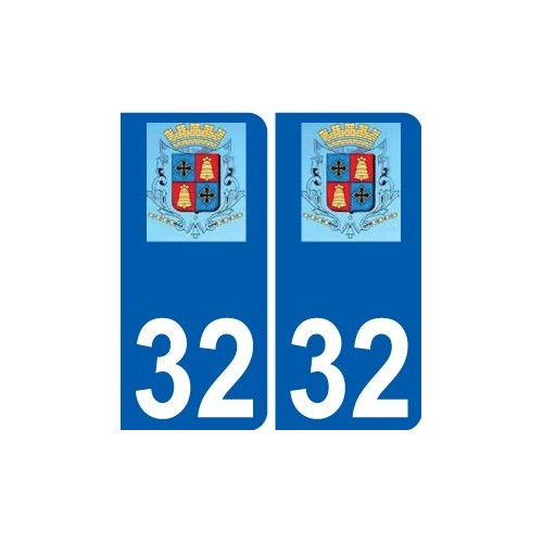 32 Penmarch logotipo de la etiqueta engomada de la placa de pegatinas de la ciudad